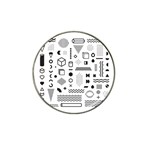 Pattern Hipster Abstract Form Geometric Line Variety Shapes Polkadots Fashion Style Seamless Hat Clip Ball Marker