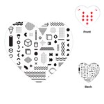 Pattern Hipster Abstract Form Geometric Line Variety Shapes Polkadots Fashion Style Seamless Playing Cards Single Design (Heart)