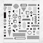 Pattern Hipster Abstract Form Geometric Line Variety Shapes Polkadots Fashion Style Seamless Canvas 8  x 10 