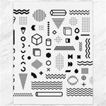 Pattern Hipster Abstract Form Geometric Line Variety Shapes Polkadots Fashion Style Seamless Canvas 12  x 16 