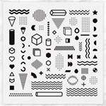 Pattern Hipster Abstract Form Geometric Line Variety Shapes Polkadots Fashion Style Seamless Canvas 20  x 20 
