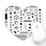 Pattern Hipster Abstract Form Geometric Line Variety Shapes Polkadots Fashion Style Seamless Heart Mousepad