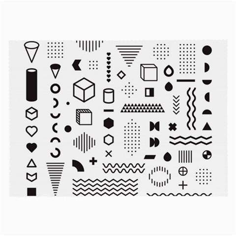 Pattern Hipster Abstract Form Geometric Line Variety Shapes Polkadots Fashion Style Seamless Large Glasses Cloth (2 Sides) from ArtsNow.com Front