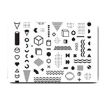 Pattern Hipster Abstract Form Geometric Line Variety Shapes Polkadots Fashion Style Seamless Small Doormat