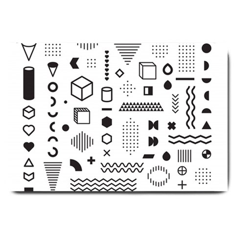 Pattern Hipster Abstract Form Geometric Line Variety Shapes Polkadots Fashion Style Seamless Large Doormat from ArtsNow.com 30 x20  Door Mat