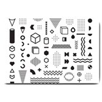 Pattern Hipster Abstract Form Geometric Line Variety Shapes Polkadots Fashion Style Seamless Large Doormat