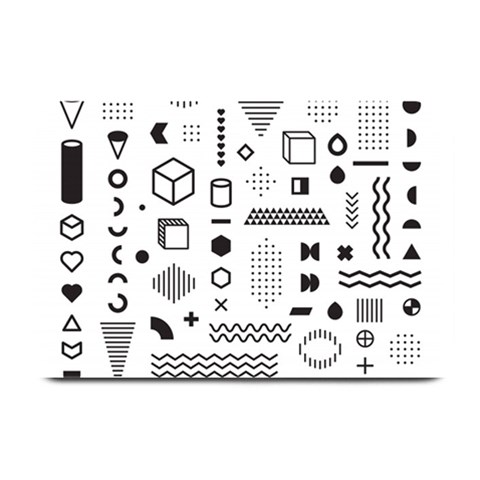 Pattern Hipster Abstract Form Geometric Line Variety Shapes Polkadots Fashion Style Seamless Plate Mats from ArtsNow.com 18 x12  Plate Mat