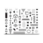 Pattern Hipster Abstract Form Geometric Line Variety Shapes Polkadots Fashion Style Seamless Plate Mats