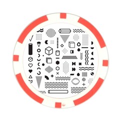 Pattern Hipster Abstract Form Geometric Line Variety Shapes Polkadots Fashion Style Seamless Poker Chip Card Guard from ArtsNow.com Front