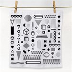 Pattern Hipster Abstract Form Geometric Line Variety Shapes Polkadots Fashion Style Seamless Face Towel