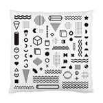 Pattern Hipster Abstract Form Geometric Line Variety Shapes Polkadots Fashion Style Seamless Standard Cushion Case (Two Sides)