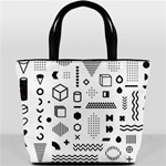 Pattern Hipster Abstract Form Geometric Line Variety Shapes Polkadots Fashion Style Seamless Bucket Bag