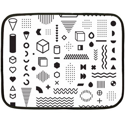 Pattern Hipster Abstract Form Geometric Line Variety Shapes Polkadots Fashion Style Seamless Fleece Blanket (Mini) from ArtsNow.com 35 x27  Blanket