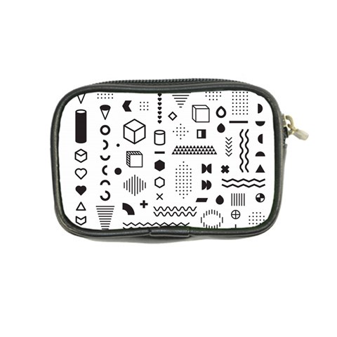 Pattern Hipster Abstract Form Geometric Line Variety Shapes Polkadots Fashion Style Seamless Coin Purse from ArtsNow.com Back