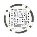 Pattern Hipster Abstract Form Geometric Line Variety Shapes Polkadots Fashion Style Seamless Poker Chip Card Guard (10 pack)