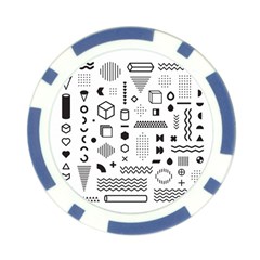 Pattern Hipster Abstract Form Geometric Line Variety Shapes Polkadots Fashion Style Seamless Poker Chip Card Guard (10 pack) from ArtsNow.com Back