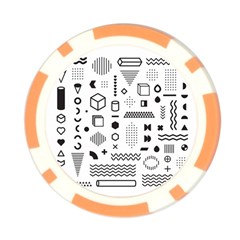 Pattern Hipster Abstract Form Geometric Line Variety Shapes Polkadots Fashion Style Seamless Poker Chip Card Guard (10 pack) from ArtsNow.com Back