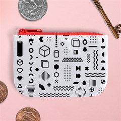 Pattern Hipster Abstract Form Geometric Line Variety Shapes Polkadots Fashion Style Seamless Mini Coin Purse from ArtsNow.com Front