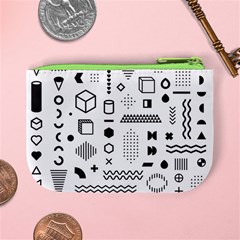 Pattern Hipster Abstract Form Geometric Line Variety Shapes Polkadots Fashion Style Seamless Mini Coin Purse from ArtsNow.com Back
