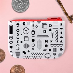 Pattern Hipster Abstract Form Geometric Line Variety Shapes Polkadots Fashion Style Seamless Mini Coin Purse from ArtsNow.com Back