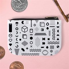 Pattern Hipster Abstract Form Geometric Line Variety Shapes Polkadots Fashion Style Seamless Mini Coin Purse from ArtsNow.com Back