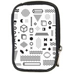 Pattern Hipster Abstract Form Geometric Line Variety Shapes Polkadots Fashion Style Seamless Compact Camera Leather Case