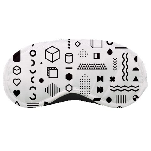 Pattern Hipster Abstract Form Geometric Line Variety Shapes Polkadots Fashion Style Seamless Sleep Mask from ArtsNow.com Front