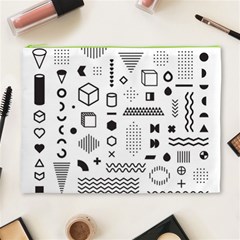 Pattern Hipster Abstract Form Geometric Line Variety Shapes Polkadots Fashion Style Seamless Cosmetic Bag (XL) from ArtsNow.com Front