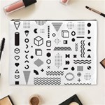 Pattern Hipster Abstract Form Geometric Line Variety Shapes Polkadots Fashion Style Seamless Cosmetic Bag (XL)