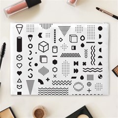 Pattern Hipster Abstract Form Geometric Line Variety Shapes Polkadots Fashion Style Seamless Cosmetic Bag (XL) from ArtsNow.com Back
