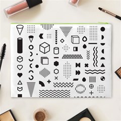 Pattern Hipster Abstract Form Geometric Line Variety Shapes Polkadots Fashion Style Seamless Cosmetic Bag (XL) from ArtsNow.com Back