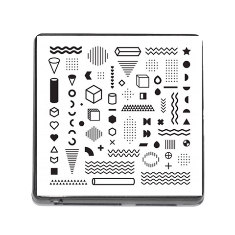 Pattern Hipster Abstract Form Geometric Line Variety Shapes Polkadots Fashion Style Seamless Memory Card Reader (Square 5 Slot) from ArtsNow.com Front