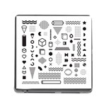 Pattern Hipster Abstract Form Geometric Line Variety Shapes Polkadots Fashion Style Seamless Memory Card Reader (Square 5 Slot)