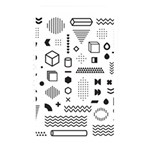 Pattern Hipster Abstract Form Geometric Line Variety Shapes Polkadots Fashion Style Seamless Memory Card Reader (Rectangular)