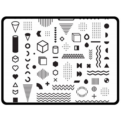 Pattern Hipster Abstract Form Geometric Line Variety Shapes Polkadots Fashion Style Seamless Fleece Blanket (Large) from ArtsNow.com 80 x60  Blanket Front