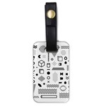 Pattern Hipster Abstract Form Geometric Line Variety Shapes Polkadots Fashion Style Seamless Luggage Tag (one side)