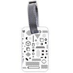 Pattern Hipster Abstract Form Geometric Line Variety Shapes Polkadots Fashion Style Seamless Luggage Tag (two sides)