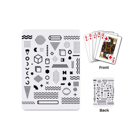 Pattern Hipster Abstract Form Geometric Line Variety Shapes Polkadots Fashion Style Seamless Playing Cards Single Design (Mini) from ArtsNow.com Back