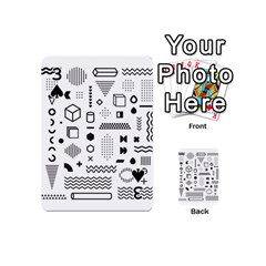 Pattern Hipster Abstract Form Geometric Line Variety Shapes Polkadots Fashion Style Seamless Playing Cards 54 Designs (Mini) from ArtsNow.com Front - Spade3