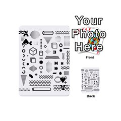 Ace Pattern Hipster Abstract Form Geometric Line Variety Shapes Polkadots Fashion Style Seamless Playing Cards 54 Designs (Mini) from ArtsNow.com Front - SpadeA