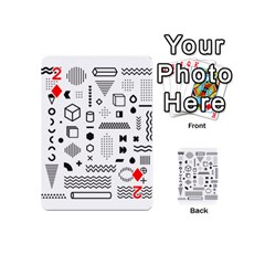 Pattern Hipster Abstract Form Geometric Line Variety Shapes Polkadots Fashion Style Seamless Playing Cards 54 Designs (Mini) from ArtsNow.com Front - Diamond2