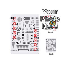 Pattern Hipster Abstract Form Geometric Line Variety Shapes Polkadots Fashion Style Seamless Playing Cards 54 Designs (Mini) from ArtsNow.com Front - Joker2