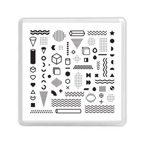 Pattern Hipster Abstract Form Geometric Line Variety Shapes Polkadots Fashion Style Seamless Memory Card Reader (Square) from ArtsNow.com Front