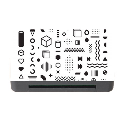 Pattern Hipster Abstract Form Geometric Line Variety Shapes Polkadots Fashion Style Seamless Memory Card Reader with CF from ArtsNow.com Front