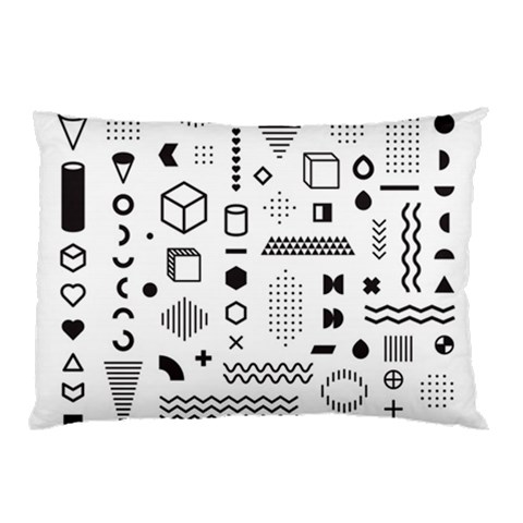 Pattern Hipster Abstract Form Geometric Line Variety Shapes Polkadots Fashion Style Seamless Pillow Case (Two Sides) from ArtsNow.com Front