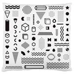Pattern Hipster Abstract Form Geometric Line Variety Shapes Polkadots Fashion Style Seamless Large Cushion Case (Two Sides)