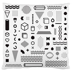 Pattern Hipster Abstract Form Geometric Line Variety Shapes Polkadots Fashion Style Seamless Large Cushion Case (Two Sides) from ArtsNow.com Back