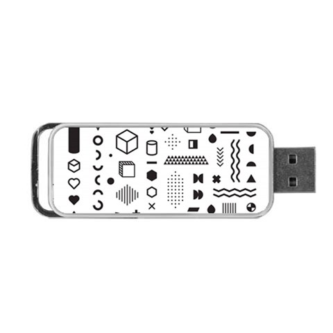 Pattern Hipster Abstract Form Geometric Line Variety Shapes Polkadots Fashion Style Seamless Portable USB Flash (One Side) from ArtsNow.com Front