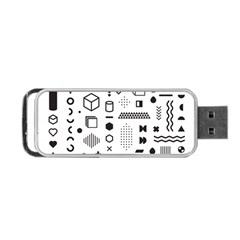 Pattern Hipster Abstract Form Geometric Line Variety Shapes Polkadots Fashion Style Seamless Portable USB Flash (Two Sides) from ArtsNow.com Back
