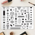 Pattern Hipster Abstract Form Geometric Line Variety Shapes Polkadots Fashion Style Seamless Cosmetic Bag (XXL)